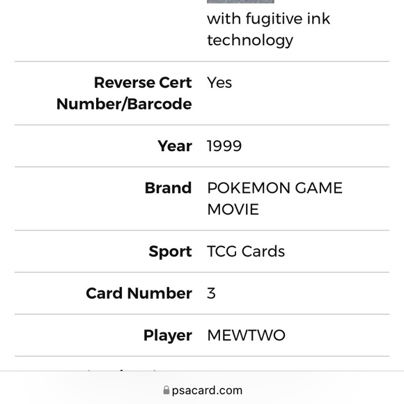 Pokémon Mewtwo 1999 card - Picture 8 of 9